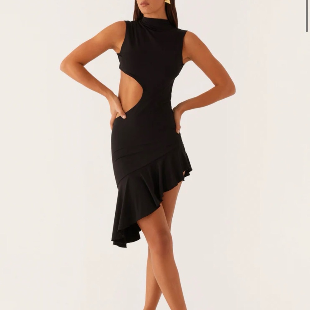 Peppermayo Natara Cut Out Midi Dress - Black